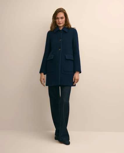 Wool Patch-Pocket Car Coat, image 1