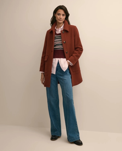 Wool Patch-Pocket Car Coat, image 1