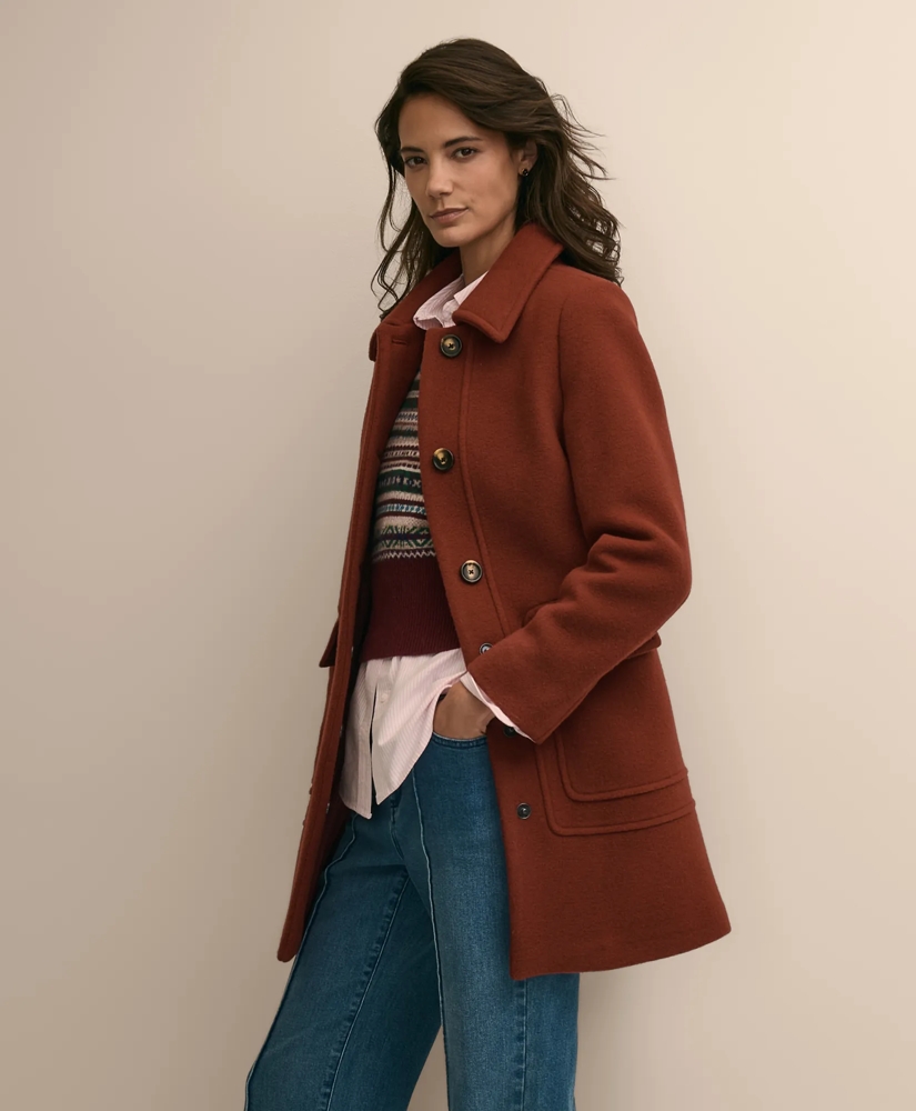 Wool Patch-Pocket Car Coat, image 2