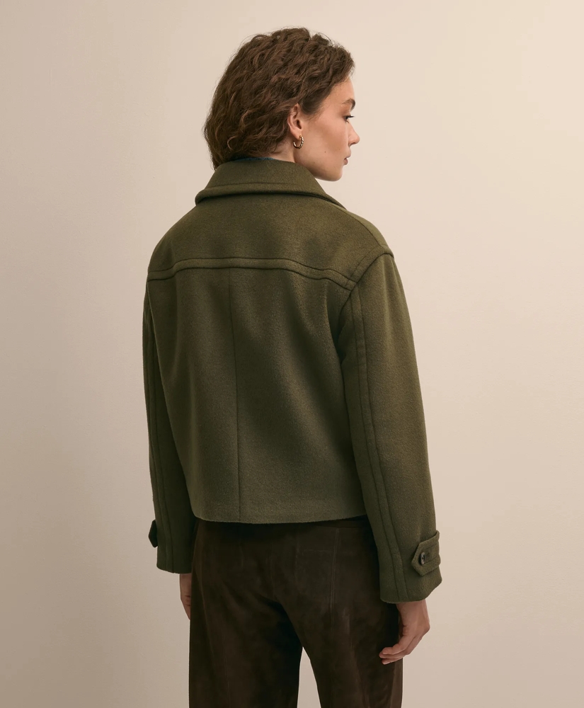 Wool Blend Cropped Peacoat, image 4