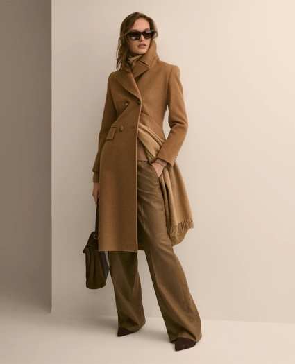 Camel Hair Double-Breasted Overcoat, image 1