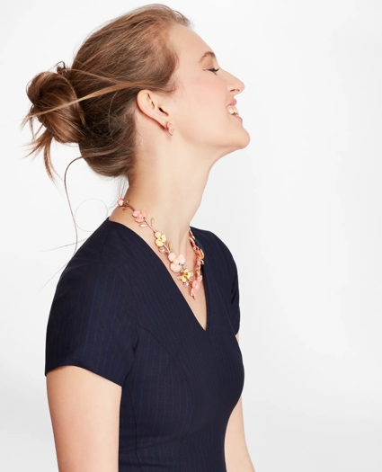 Pinstripe BrooksCool® Merino Dress, image 2