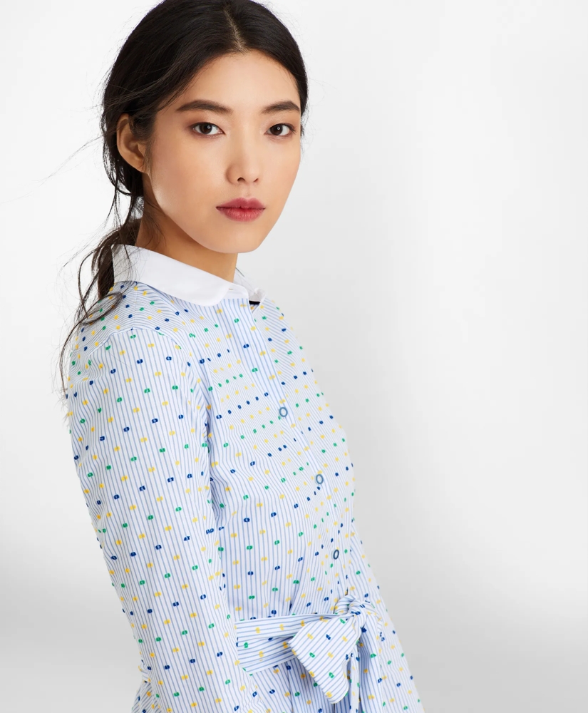 Clip-Dot Supima® Cotton Dobby Shirt Dress, image 2