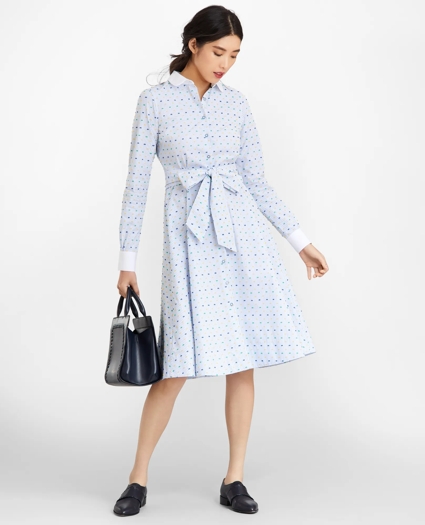 Clip-Dot Supima® Cotton Dobby Shirt Dress, image 3