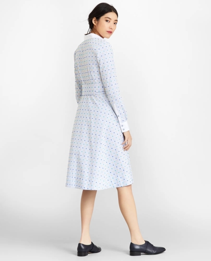 Clip-Dot Supima® Cotton Dobby Shirt Dress, image 4