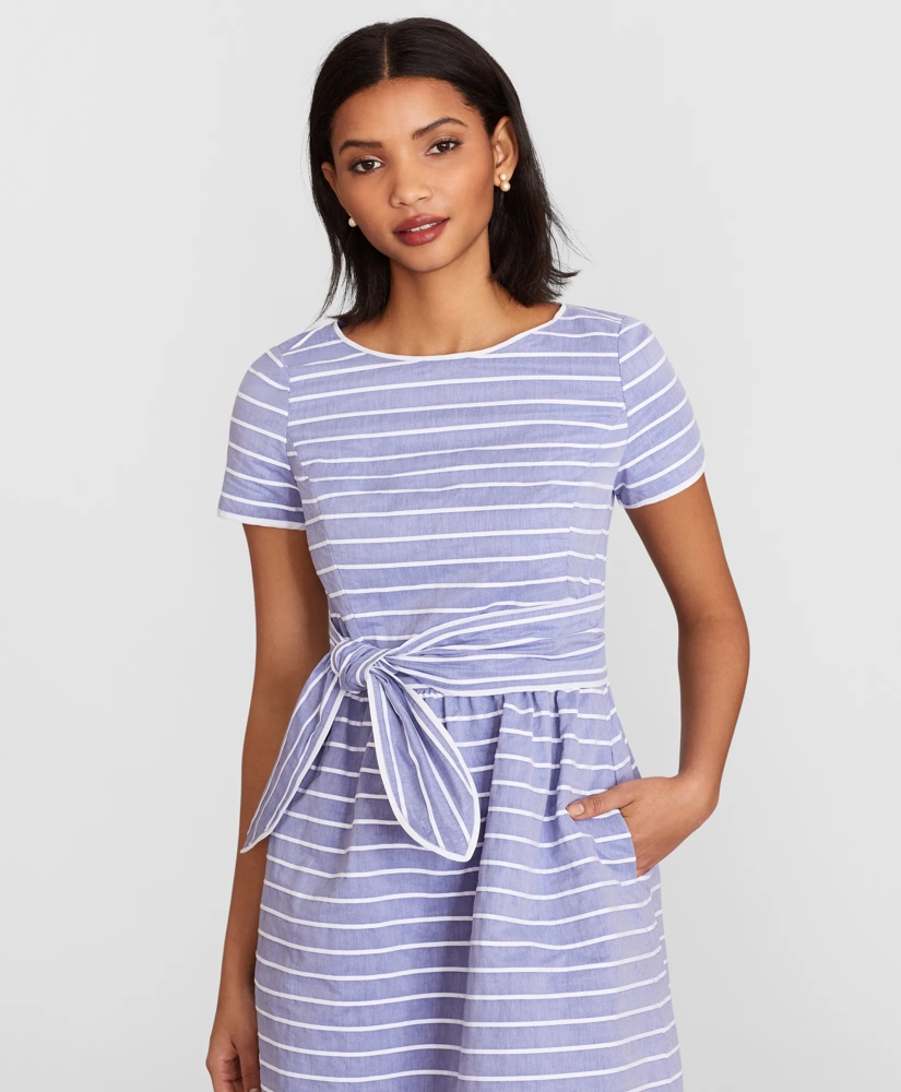 Striped Cotton Dobby Dress, image 2