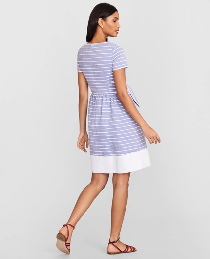 Striped Cotton Dobby Dress, image 3