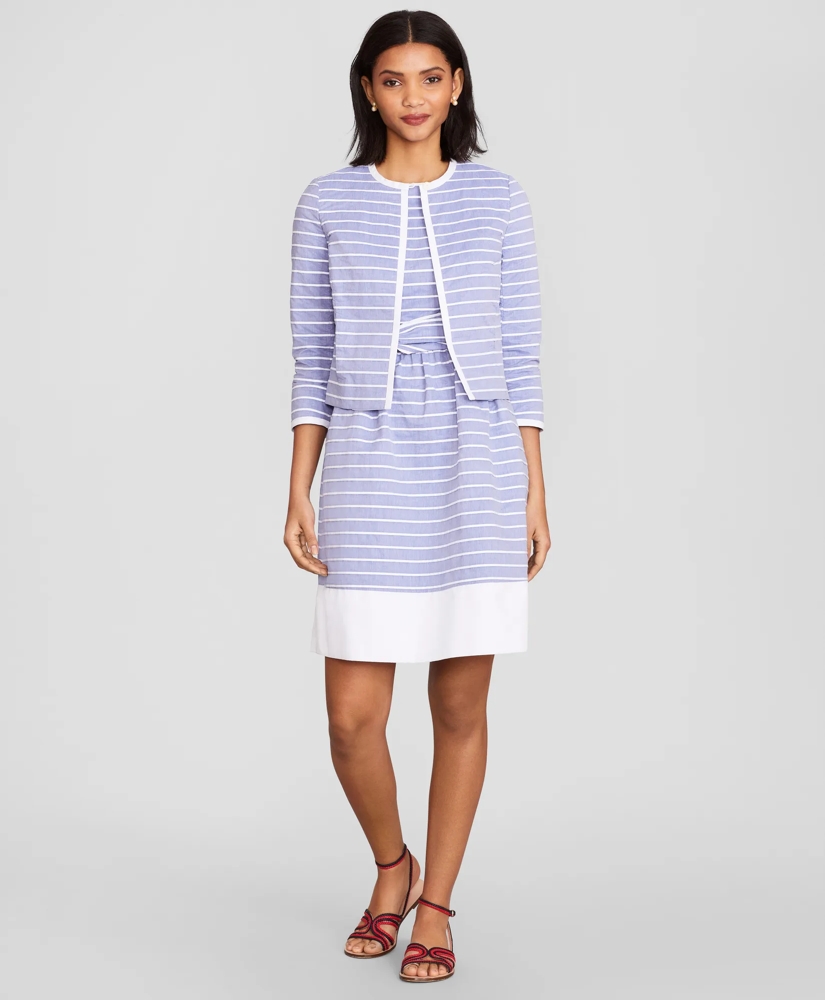 Striped Cotton Dobby Dress, image 4