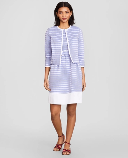 Striped Cotton Dobby Dress, image 4