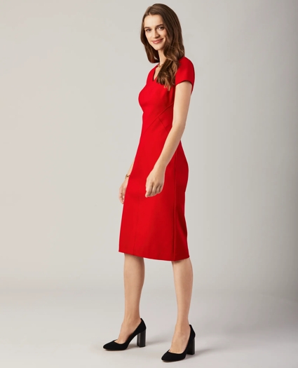 Ponte Knit Sheath Dress, image 4