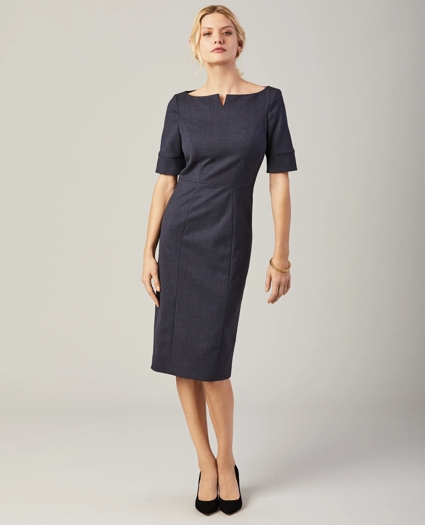 Stretch-Wool Sheath Dress, image 1