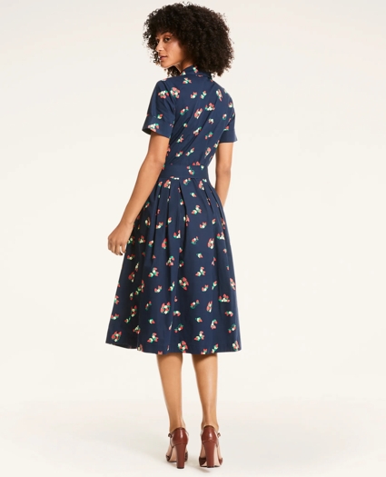 Strawberry Print Fit-And-Flare Dress, image 3