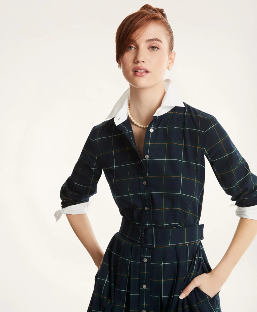 Flannel Shirt Dress, image 4