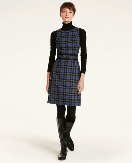 Tartan Twill A-Line Sleeveless Dress, image 1