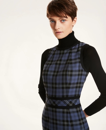 Tartan Twill A-Line Sleeveless Dress, image 2