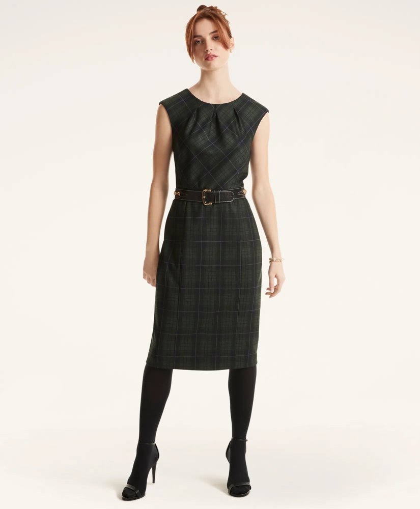Ponte Tartan Dress, image 1