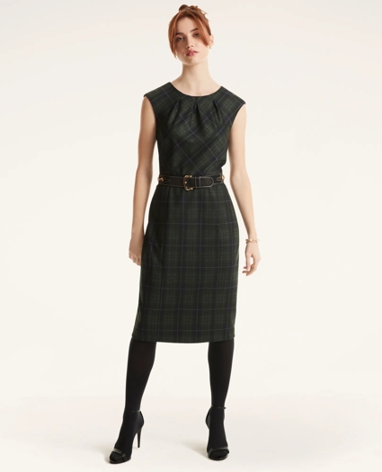 Ponte Tartan Dress, image 1