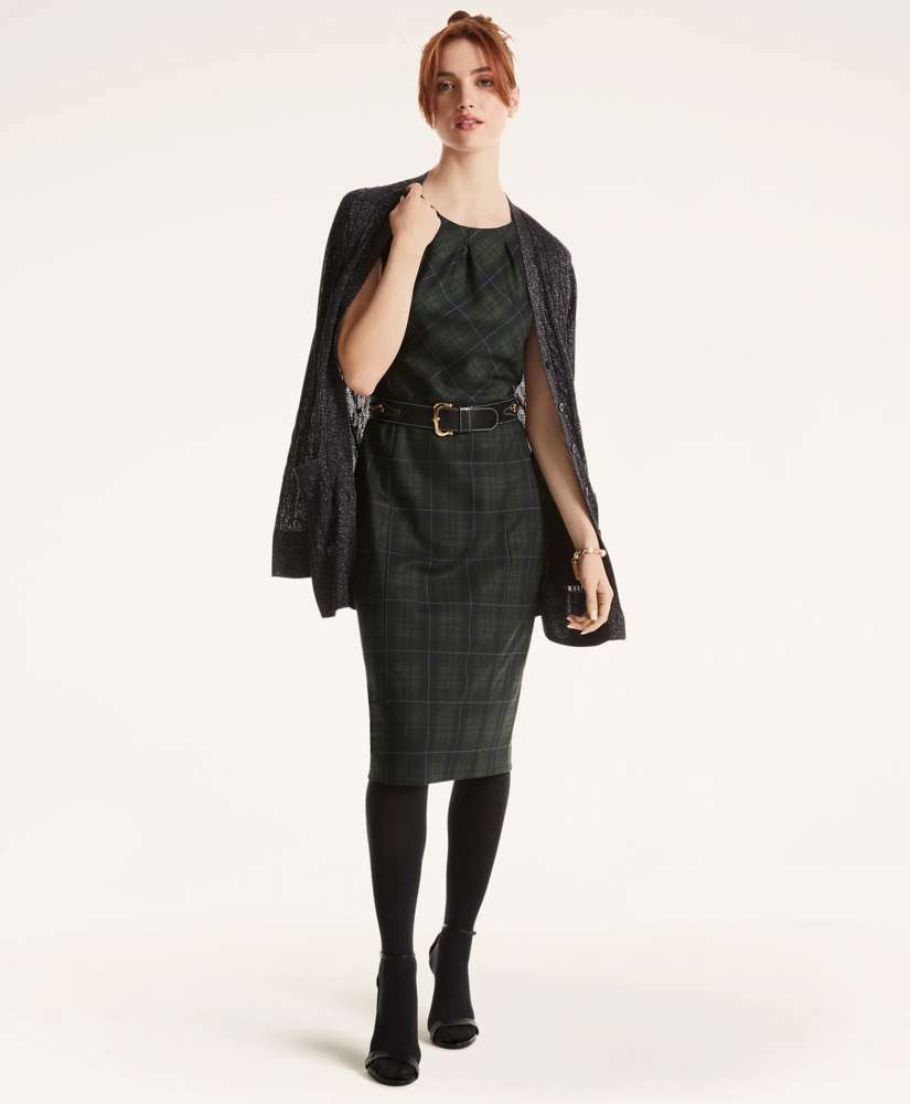 Ponte Tartan Dress, image 2