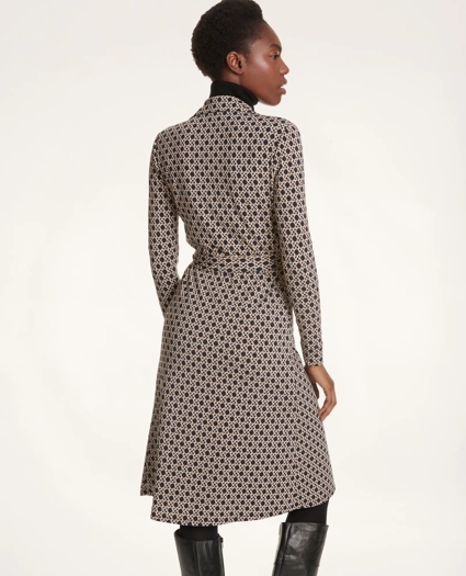 Caning Print Wrap Dress, image 2