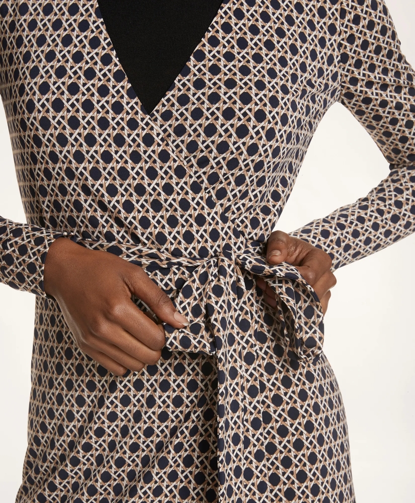 Caning Print Wrap Dress, image 3