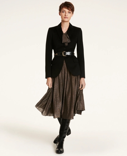 Metallic Jersey Pleated Dress, image 2