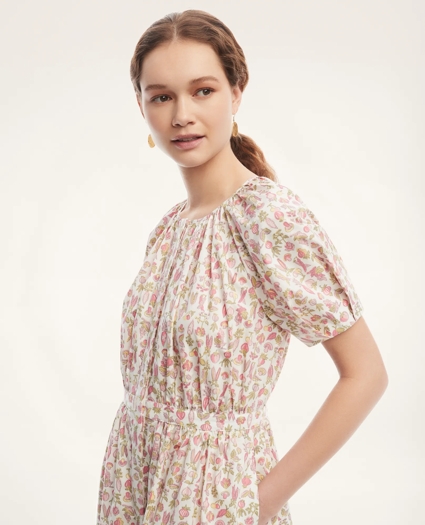 Cotton Blouson Sleeve Shirt Dress, image 2