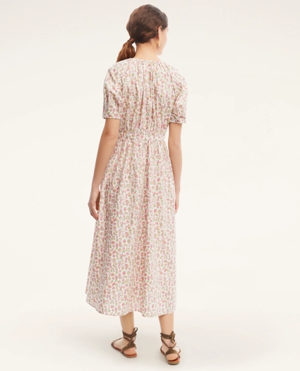 Cotton Blouson Sleeve Shirt Dress, image 3