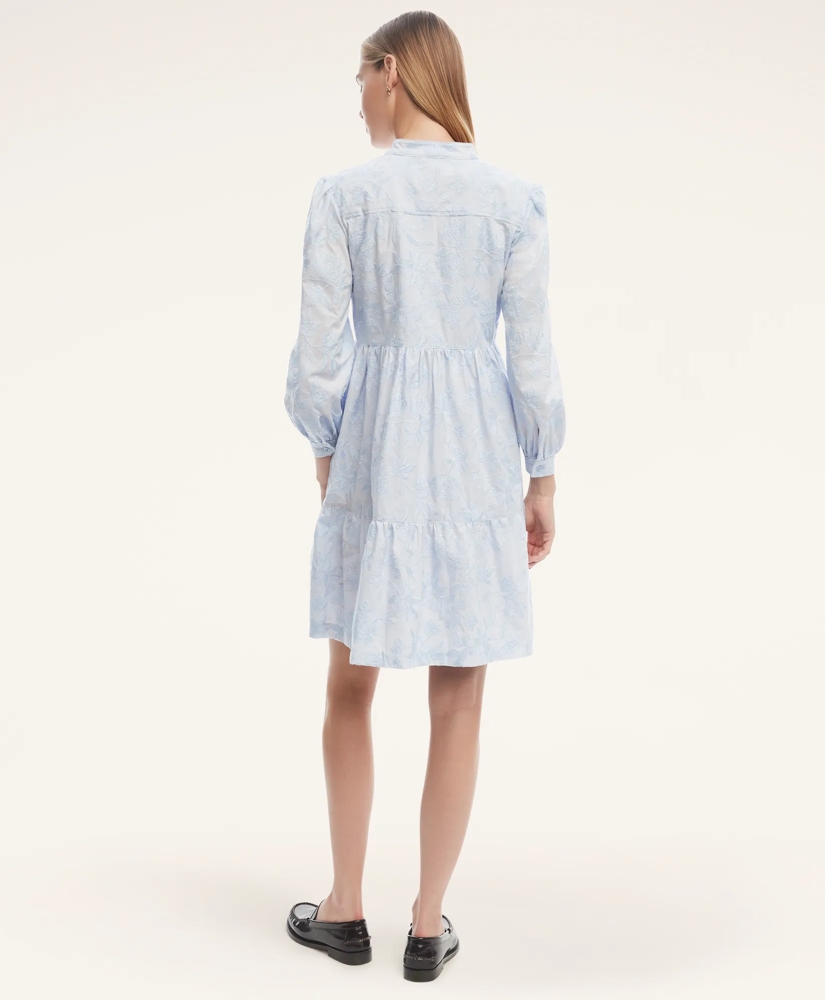Cotton Voile Embroidered Ruffle Dress, image 4