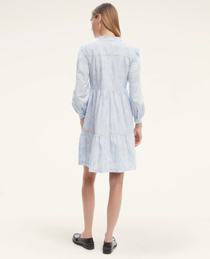 Cotton Voile Embroidered Ruffle Dress, image 4