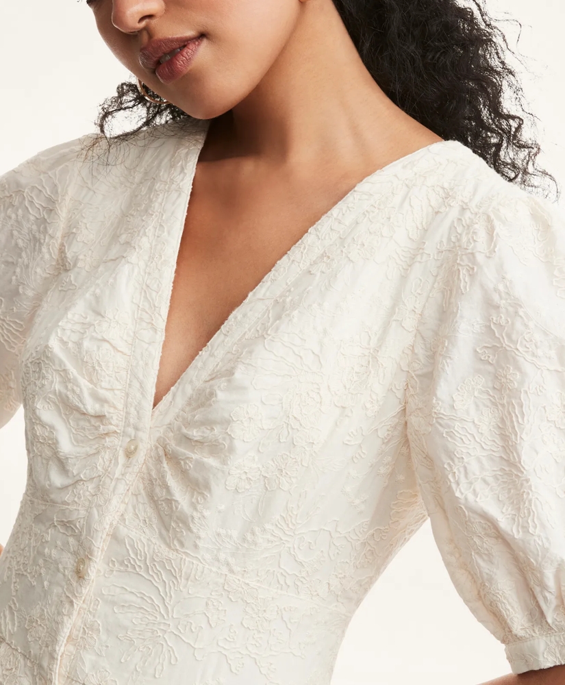 Cotton Embroidered Tiered Maxi Dress, image 3