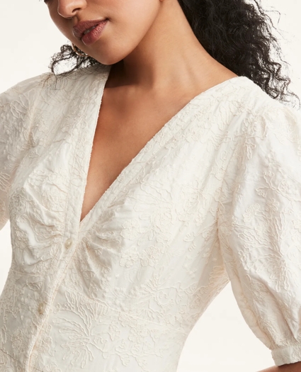 Cotton Embroidered Tiered Maxi Dress, image 3