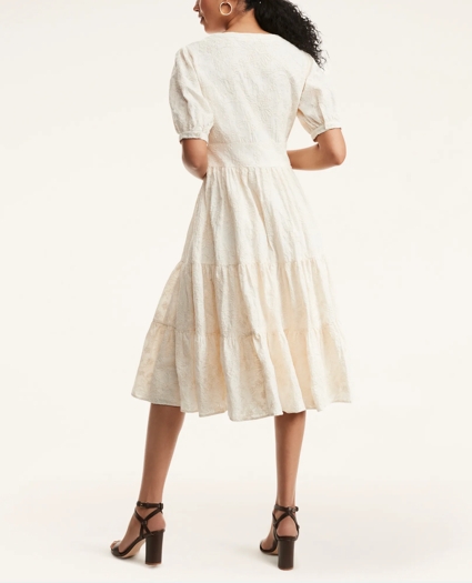 Cotton Embroidered Tiered Maxi Dress, image 4