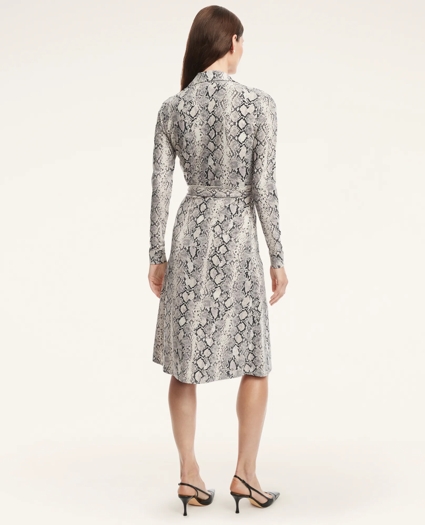Faux Wrap Knit Belted Dress, image 3