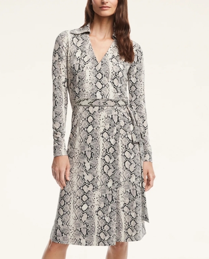 Faux Wrap Knit Belted Dress, image 1