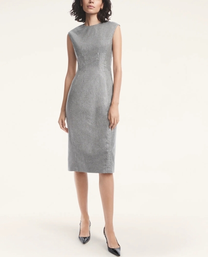 Flannel Metallic Sheath Dress, image 2