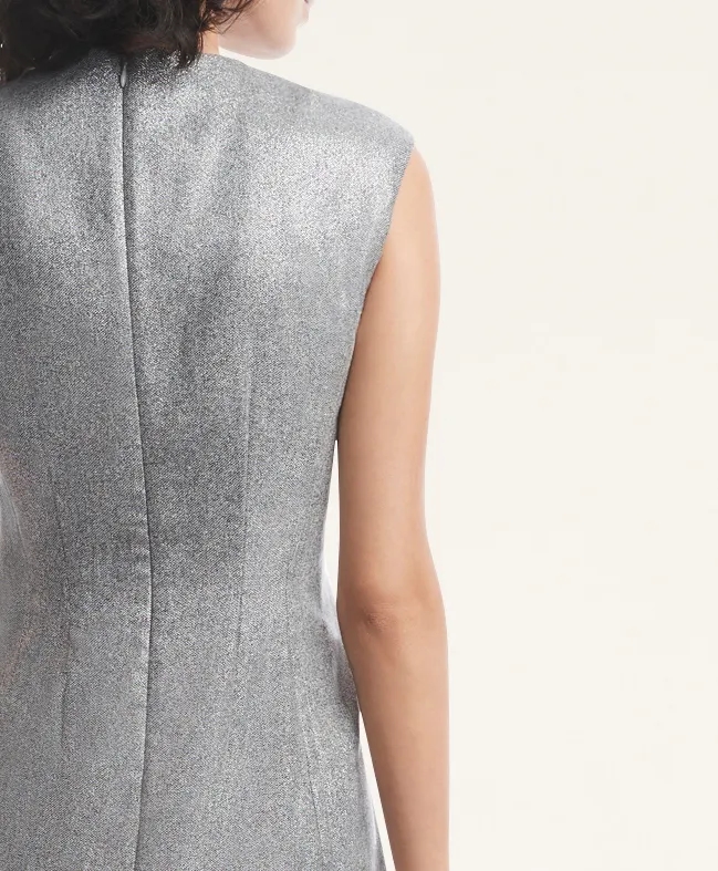 Flannel Metallic Sheath Dress, image 5