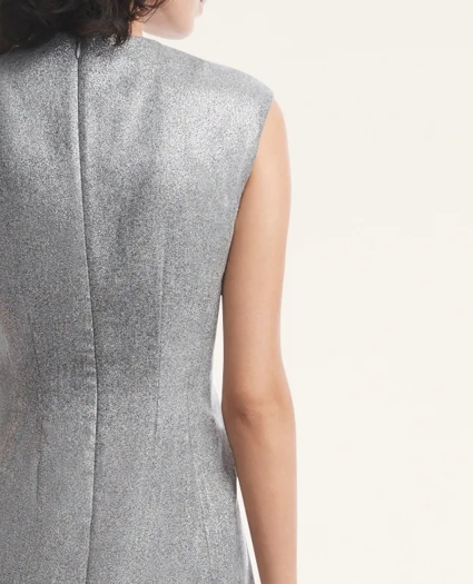 Flannel Metallic Sheath Dress, image 5