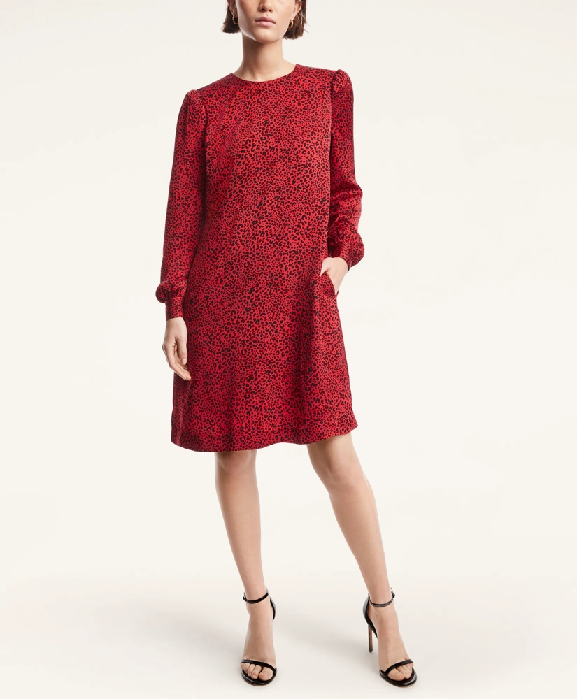 Soft Satin Animal Print Dress, image 2