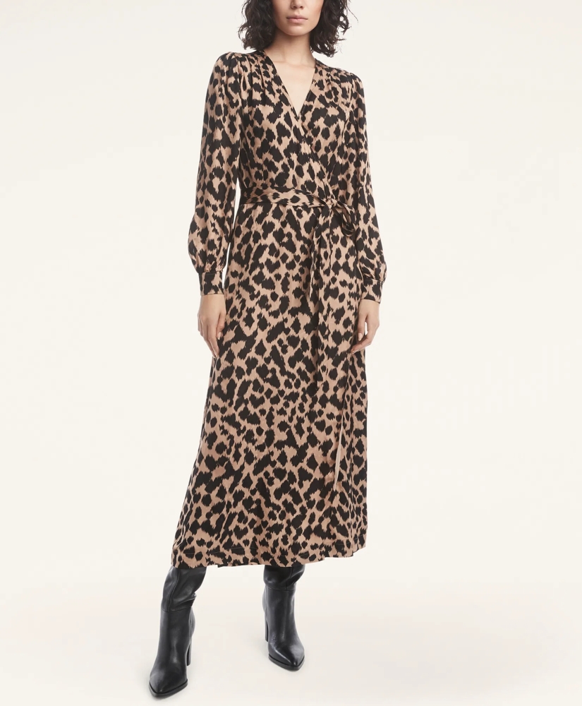 Sateen Wrap Dress, image 2