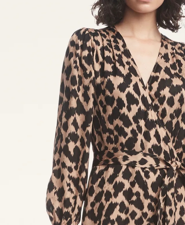 Sateen Wrap Dress, image 4