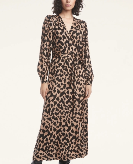 Sateen Wrap Dress, image 1