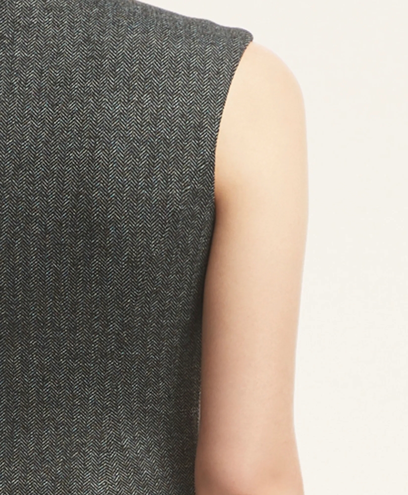 Knit Mock Neck Herringbone Dress, image 4