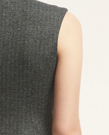 Knit Mock Neck Herringbone Dress, image 4