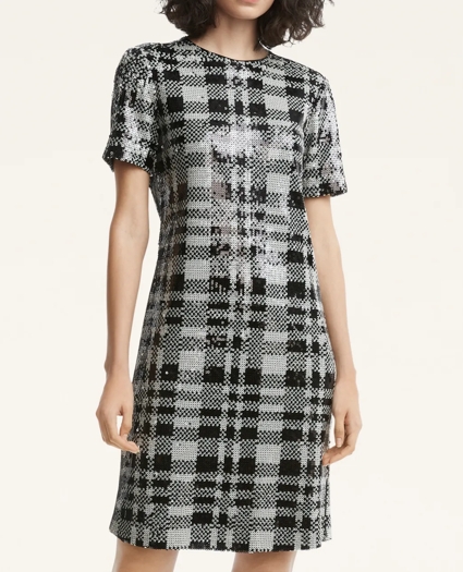 Plaid Sequin Dress, image 1