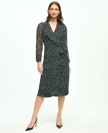 Chiffon Faux Wrap Dress, image 1