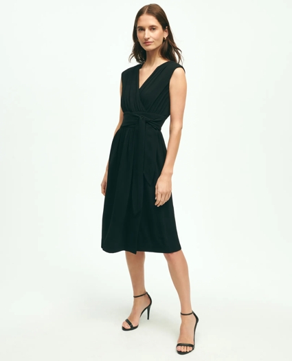 Belted Crepe Dress, image 1