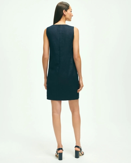 Linen Boatneck Shift Dress, image 2