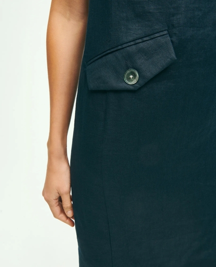 Linen Boatneck Shift Dress, image 4