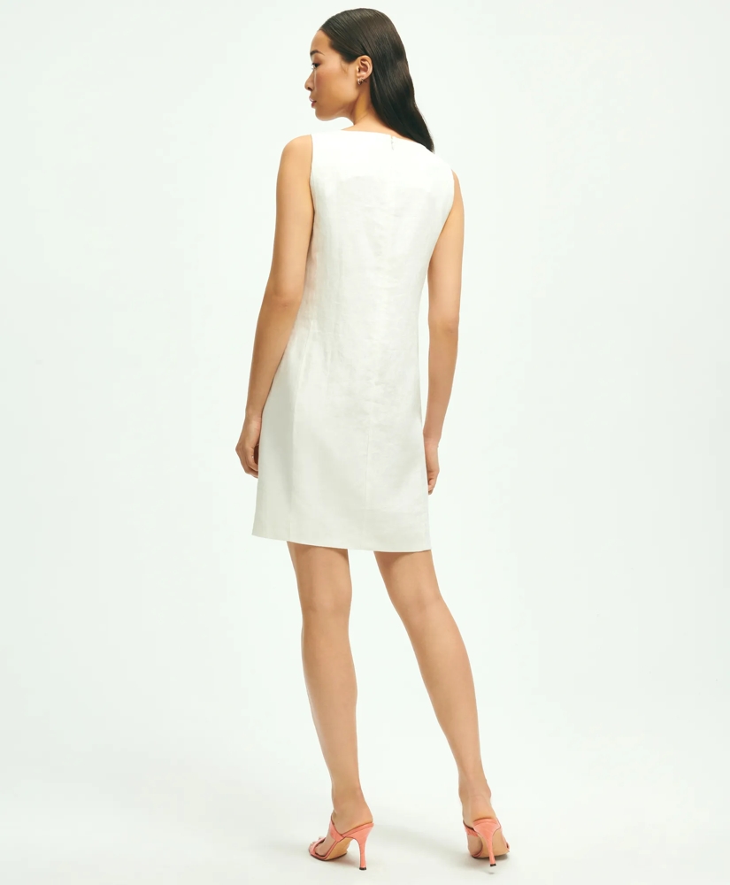 Linen Boatneck Shift Dress, image 2