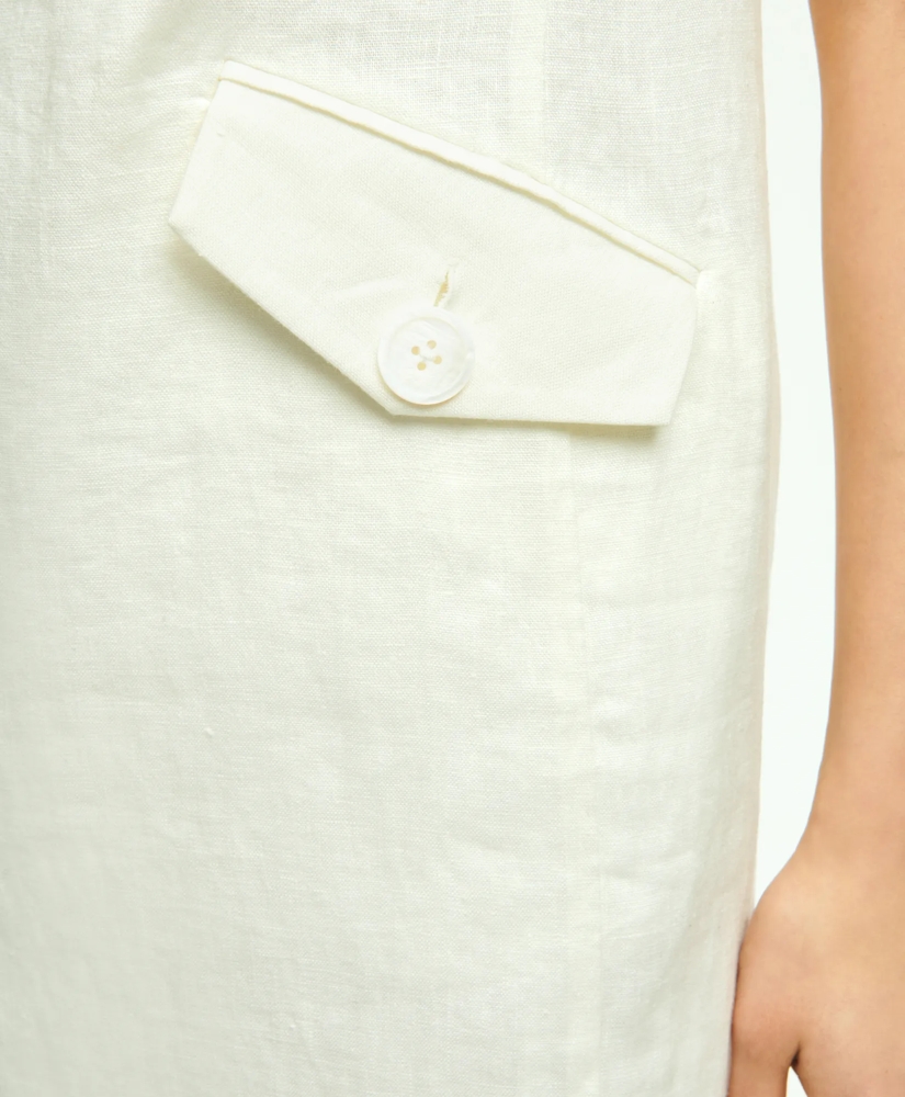 Linen Boatneck Shift Dress, image 4